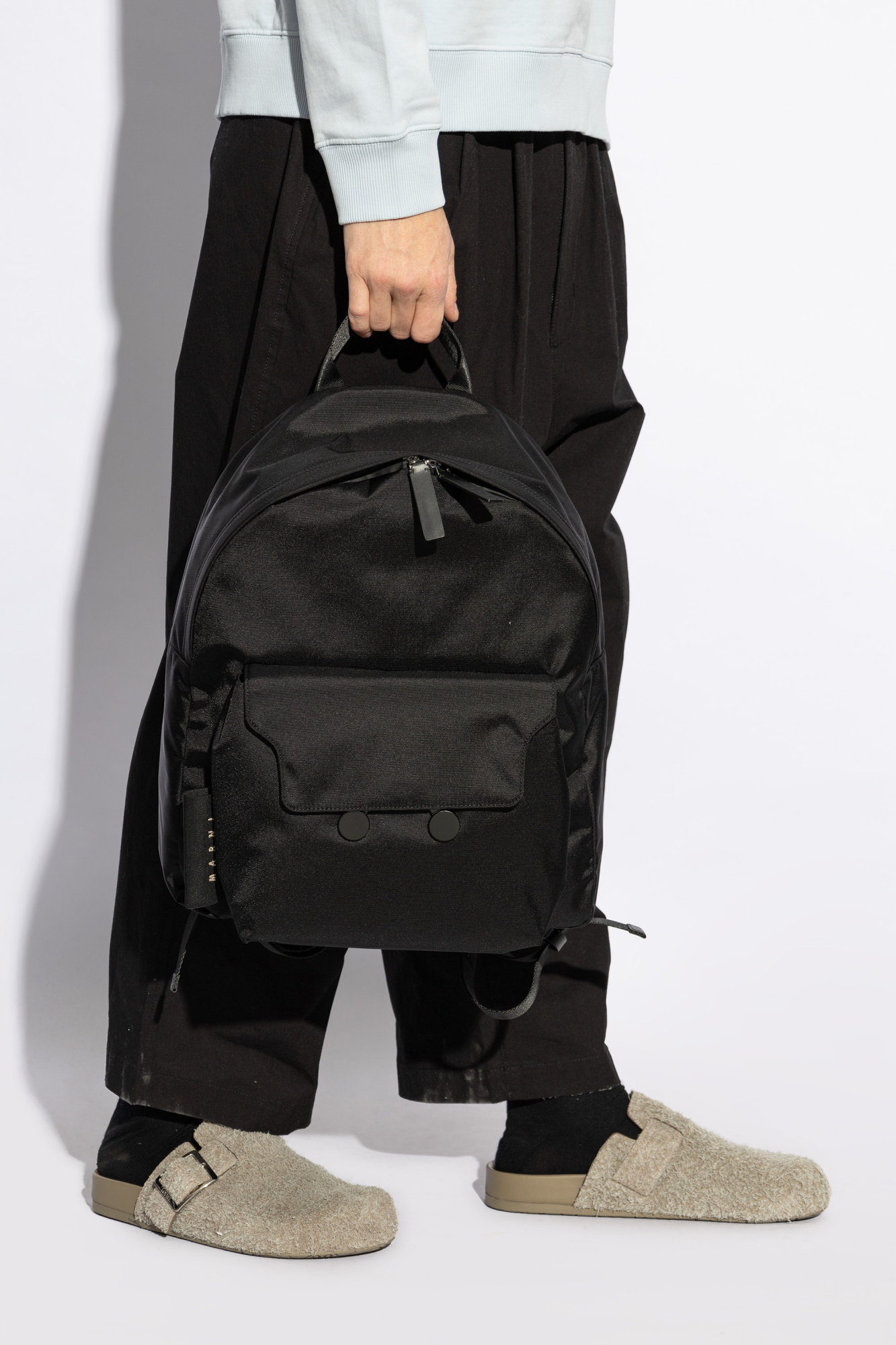 Black Backpack with logo Marni - Vitkac France